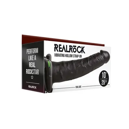 RealRock Vibrating Hollow Strap-On 24.5cm Podesivi Sistem Bež
