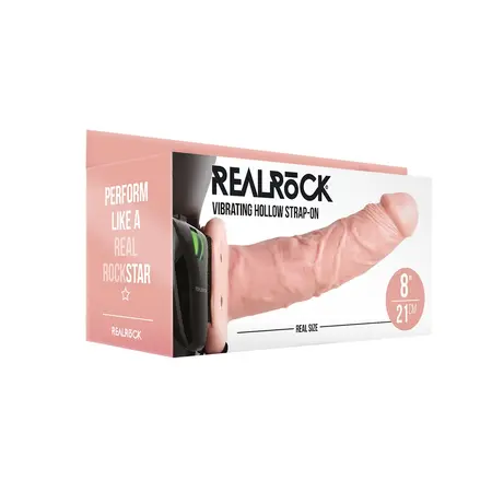 RealRock Vibrating Hollow Strap-On 20.5 cm Podesivi Sistem
