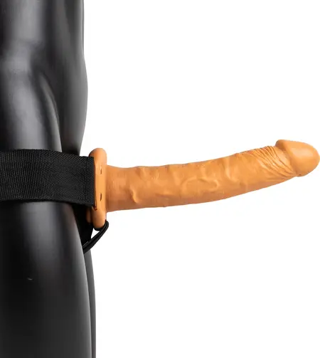 RealRock Šuplji Strap-On Model 10 - Podesivi Sistem, 24.5 cm, Bež