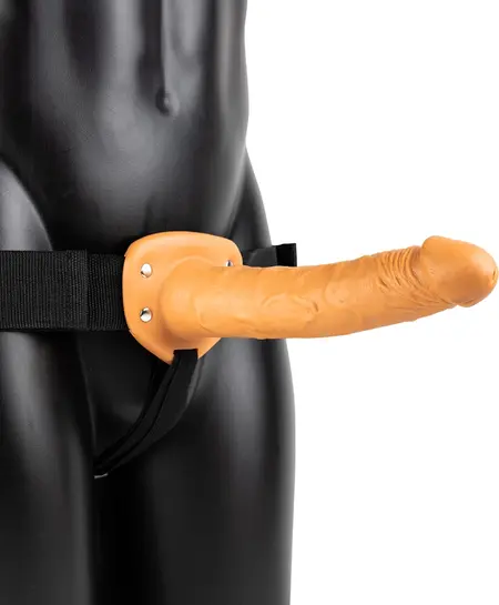 RealRock Šuplji Strap-On Model 10 - Podesivi Sistem, 24.5 cm, Bež
