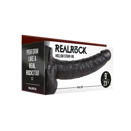 RealRock Hollow Strap-On System with Anatomical Design 23 cm Beige