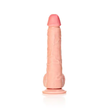 RealRock Silikonski model 10 sa čvrstom usisnom čašicom, intimni uređaj 25.5cm Bež