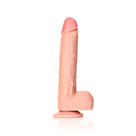 RealRock Silikonski model 10 sa čvrstom usisnom čašicom, intimni uređaj 25.5cm Bež