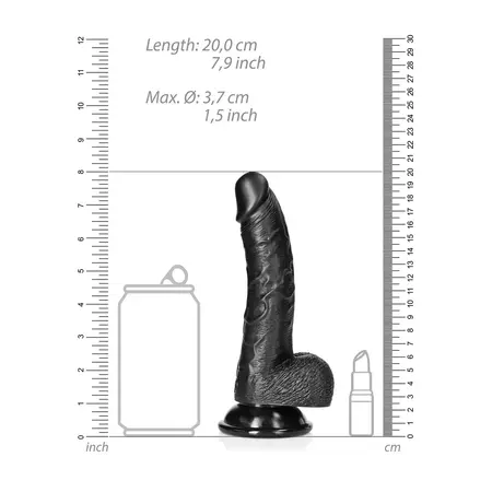 RealRock Curved Intimate Model 18 cm with Suction Cup & Textured Surface