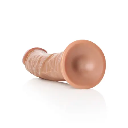 RealRock Zakrivljeni silikonski model sa usisnom čašicom 25.5 cm - Boja kože