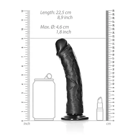 RealRock Zakrivljeni model sa usisnom čašicom 20.5 cm - Prirodni finiš