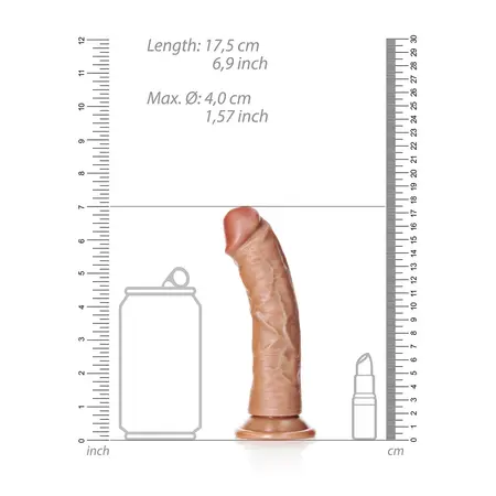 RealRock Zakrivljeni model sa usisnom čašicom 15.5cm Bež - Anatomski oblik