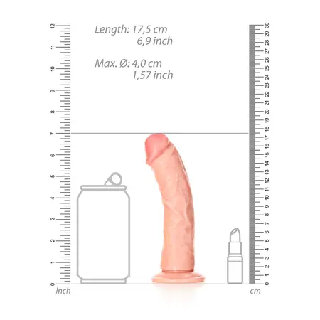RealRock Curved Intimate Machine 15.5 cm sa Usisnom Čašom - Prirodan Izgled