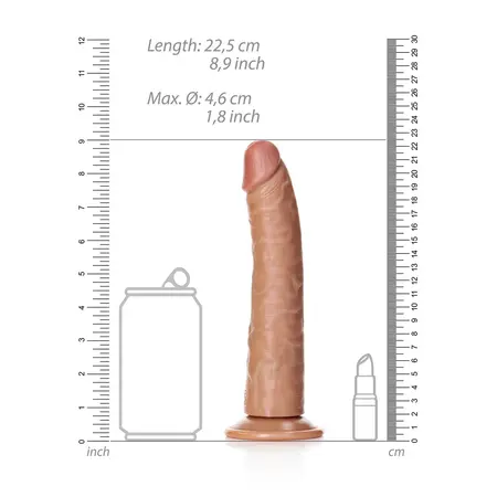 RealRock Slim Anatomski Model sa Usisnom Čašom 20.5 cm Bež