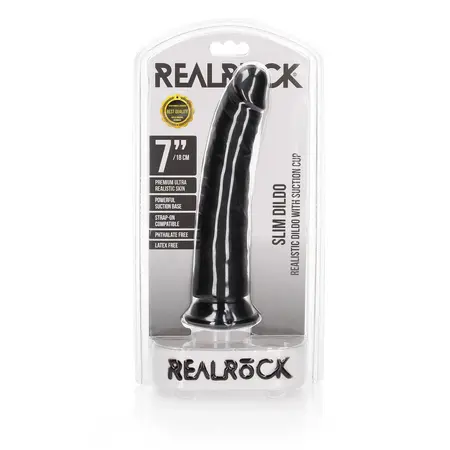 RealRock Slim Model 18 cm Intimni Uređaj sa Usisnom Bazom - Bež