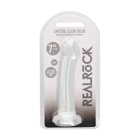 REALROCK Crystal Clear Model 7 - Nerealistični Intimni Uređaj sa Usisnom Čašom 17 cm