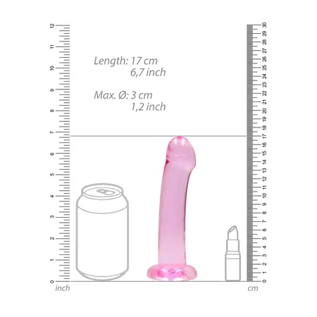 REALROCK Crystal Clear Intimna Mašina 17 cm sa Usisnom Čašom Transparentna