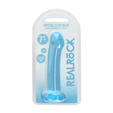 RealRock Crystal Clear 17 cm Model sa Usisnom Čašom - Transparentni Dizajn