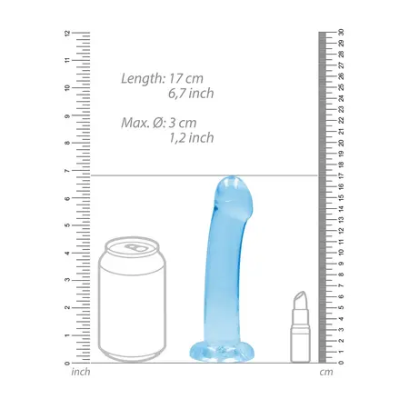 RealRock Crystal Clear 17 cm Model sa Usisnom Čašom - Transparentni Dizajn