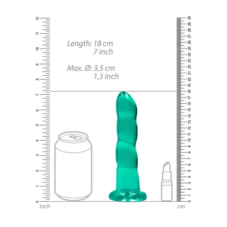 REALROCK Crystal Clear Model 7 Intimni Uređaj sa Usisnom Čašom 17 cm