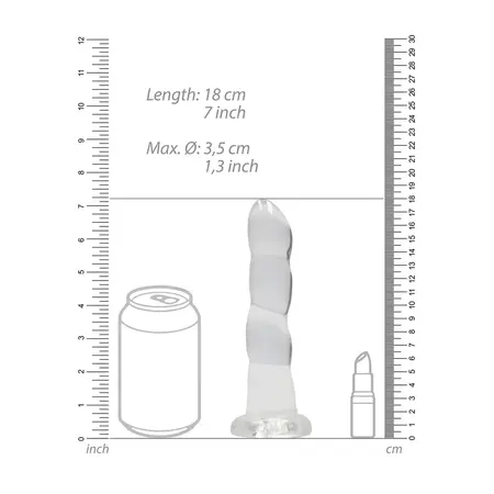 RealRock Crystal Clear Intimni Model 17 cm sa Bazom sa Usisnom Čašom