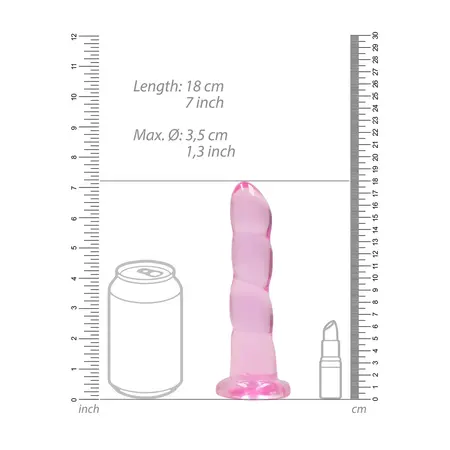 REALROCK Crystal Clear Series Intimni Uređaj 17 cm sa Usisnom Bazom