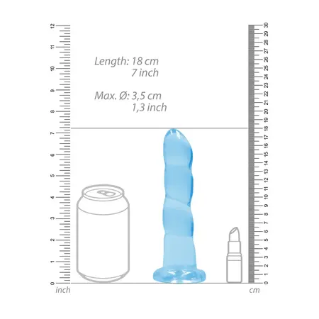 REALROCK Crystal Clear Intimni Model 17 cm sa Usisnom Bazom