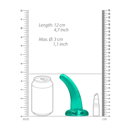 REALROCK Crystal Clear Model 11.5 cm sa Usisnom Čašom Transparentni