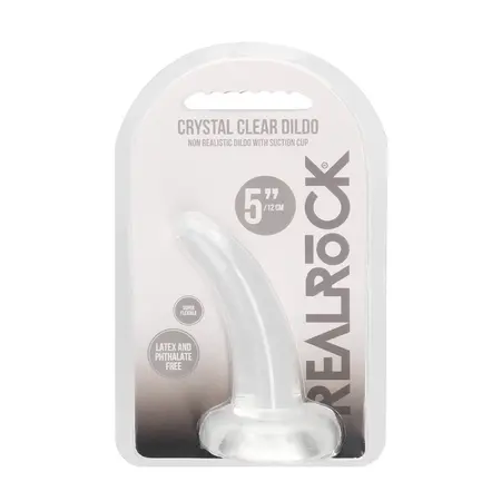 REALROCK Crystal Clear Intimna Mašina sa Usisnom Čašom 11.5cm Transparentna
