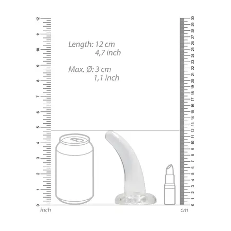 REALROCK Crystal Clear Intimna Mašina sa Usisnom Čašom 11.5cm Transparentna