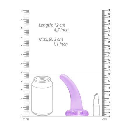 REALROCK Crystal Clear Intimna Mašina 11.5 cm sa Usisnom Bazom