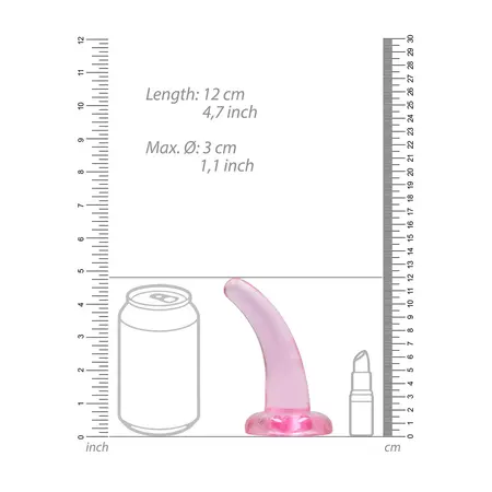 REALROCK Crystal Clear Model 5 - Transparentni Intimni Uređaj sa Usisnom Čašom 11.5 cm
