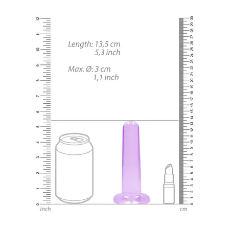 REALROCK Crystal Clear Intimna Mašina 13.5 cm sa Usisnom Čašom