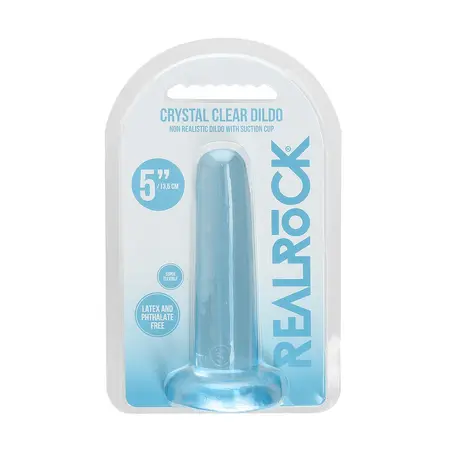 REALROCK Crystal Clear Intimna Mašina 13.5 cm sa Usisnom Bazom Transparentna