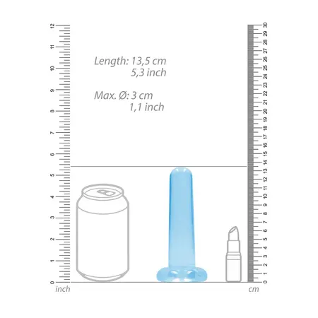 REALROCK Crystal Clear Intimna Mašina 13.5 cm sa Usisnom Bazom Transparentna