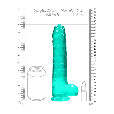 REALROCK Crystal Clear Model with Base 25cm - Transparent, Suction Cup