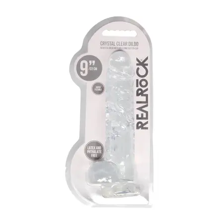 RealRock Crystal Clear Intimni Model sa Usisnom Čašom 25cm Transparentni