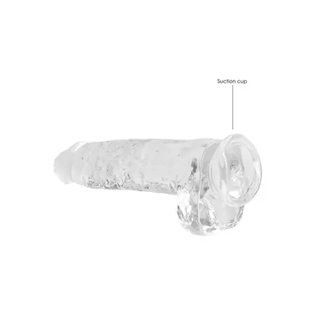 RealRock Crystal Clear Intimni Model sa Usisnom Čašom 25cm Transparentni