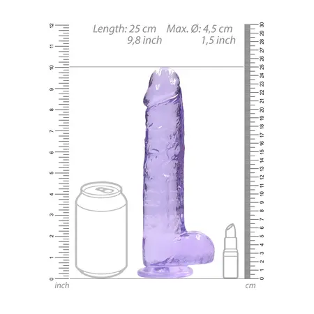 REALROCK Crystal Clear Model 9 - Transparentni Anatomski Sistem 23 cm
