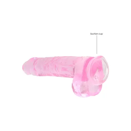 REALROCK Crystal Clear Intimni Model sa Usisnom Čašom 25cm Transparentni