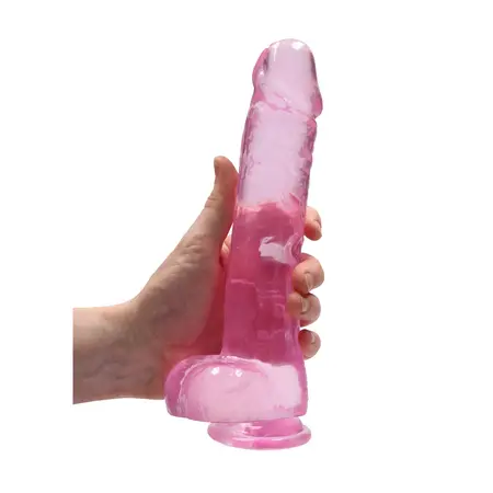 REALROCK Crystal Clear Intimni Model sa Usisnom Čašom 25cm Transparentni