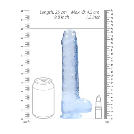 REALROCK Crystal Clear Intimate Model 25cm with Suction Base