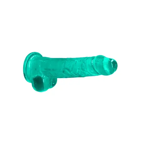 REALROCK Crystal Clear 21 cm Intimni Model sa Usisnom Čašom i Testisima