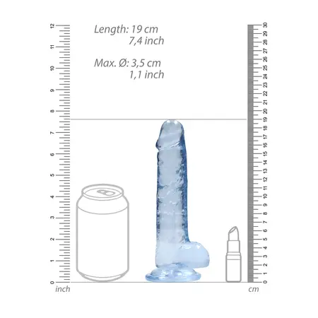 REALROCK Crystal Clear Model 7 Usisna Čaša Intimna Mašina 19cm