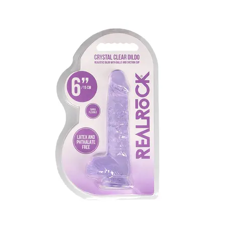 REALROCK Crystal Clear 17cm Intimna Mašina sa Čvrstom Usisnom Bazom