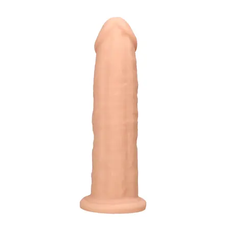 RealRock Ultra Silicone Model 9 - Dvostruke Gustine, 23 cm, Usisna Čaša, Boja Mesa