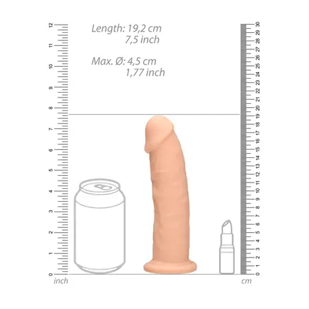 REALROCK ULTRA Silicone Intimate Model 20cm Thermo Reactive Black