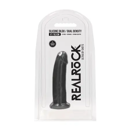 REALROCK Ultra Silicone Model 15 cm Termo Reaktivan, Usisna Čaša, Crna