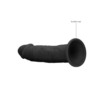 REALROCK Ultra Silicone Model 15 cm Termo Reaktivan, Usisna Čaša, Crna