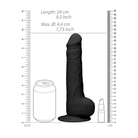 REALROCK ULTRA Silicone Model 24cm Termo Reaktivan sa Usisnom Čašom