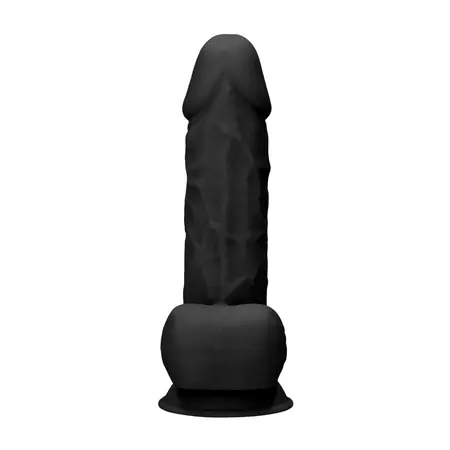 REALROCK ULTRA Silicone Model with Base Balls 21.6cm Dual Density Black