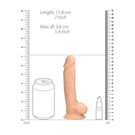 REALROCK Ultra Silicone Intimate Machine with Balls 18cm Black
