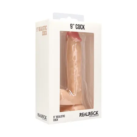 RealRock Anatomski Model sa Skrotumom 23 cm - Boja Kože, Usisna Baza