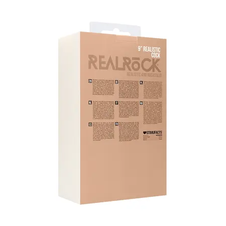 RealRock Anatomski Model sa Skrotumom 23 cm - Boja Kože, Usisna Baza