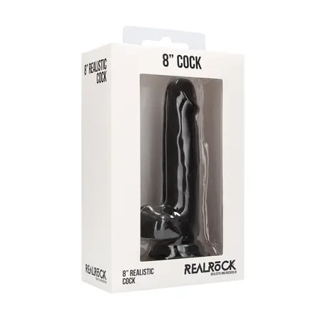 RealRock Model 8 Rubber Anatomical System with Scrotum 20cm Beige